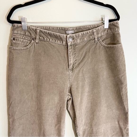 J. Jill Women's Olive Green Bootcut Corduroy Pants Size 14P - Picture 2 of 11